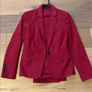 Express burgundy suit coat